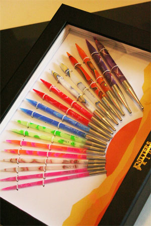 Marblz interchangeable knitting needle set